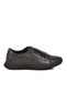 Black Genuine Leather Orthopedic Women's Casual Shoes 5605 Z - 4