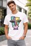 Unisex Oversize T-Shirt Painted Face Printed 100% Cotton T-Shirt Comfortable Fit