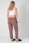Cotton Thin Breathable Fabric Ribbon Waist Detail Pocketless Women's Pajama Bottoms - 2