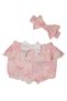 - Leila Butterfly Print Baby Suit Set - Peach - 3M to 12M - 3