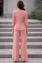 Loose Trousers with Bronchial Detail, Three-Quarter Sleeves, Crepe Double Suit - 7