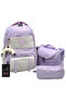 Set of 3 Backpacks Waterproof Boys' Backpack 8020 Lilac-Powder - 2