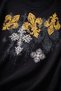 Oversize Black T-Shirt with Gold Baroque Pattern 100% Cotton Premium Streetwear Unisex - 3