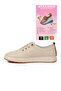 Beige Genuine Leather Orthopedic Flexible Lightweight Women's Casual Shoes 3030 Z - 3