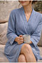 Double Layered Thin Muslin Fabric Women's Dressing Gown / Kimono - 3