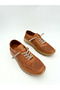 Women's Tan Inner-Outer Genuine Leather Laser Printed Perforated Rubber Laced Comfort Shoes Vdz03015 - 2