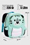 3D Tiger Figured Neoprene Kindergarten and Nursery Bag - Water Repellent Lightweight Children's Backpack - 8