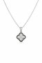 Steel Silver Color Clover Model Zircon Stone Women's Necklace