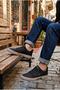Noka Adrıan Printed Detailed Linen Men's Shoes with Rubber Laces - 3