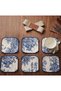 Set of 6 French Country Patterned Cocktail Napkins and Coasters - 15X15 cm Vintage Presentation Set