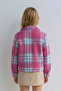 Girl's Cashmere Jacket Plaid Lumberjack Shirt - 2