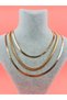 Rose Color Layered Chain Necklace Women's Multiple Necklace Combination I Comes with a Special Box - 4