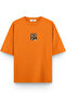 Women's / Men's Semi Oversize T-Shirt Ninja Back Printed Orange T-Shirt 1302 - 2