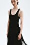 Linen-blend scarf-detail dress - 2