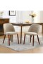 Wooden Dining Chairs Set of 2, Upholstered Fabric Kitchen Chairs with Padded Seat & Solid Woo