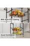 4-Tier Rolling Utility Cart, 110 Lbs Capacity Metal Storage Cart with Lockable Wheels & Handle - 5