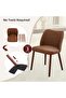 Dining Chairs Set of 2, Upholstered Fabric Kitchen Chairs with Wing Backrest, Thick Cushions, - 7