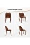 Dining Chairs Set of 2, Upholstered Fabric Kitchen Chairs with Wing Backrest, Thick Cushions, - 5
