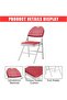 2 Pack Padded Folding Chairs, PU Leather Upholstered High Back Chairs with Sturdy Metal Frame - 5