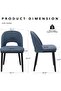 Wooden Dining Chairs Set of 2, Modern Farmhouse Upholstered Linen Fabric Kitchen Chairs with - 2