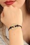 Stylish Happy (Happy) Black Leather String Unisex Mood Bracelet Teachers Mothers Valentine's Day Gift