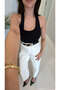 Dlvn Kennis Black Halter Neck Tank Top