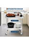 36x30x30 Inch Stainless Steel Equipment Grill Stand Table with Wheels - 2