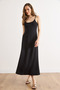 Women's Black Top Shirt Inner Dress Flowy Set Tkm-19000479 - 4