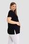 Cotton Short Sleeve Maternity T-Shirt Black 3-Pack – Soft and Comfortable Maternity Wear - 4