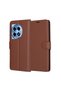 Husa Leather Folio pentru OnePlus 12R, maro