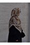 وشاح قطني ناعم بنقشة نازينين - كراميل