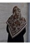 وشاح قطني ناعم بنقشة نازينين - كراميل - 7