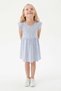 Girl's Daisy Patterned Dress 100% Cotton Single Jersey Fabric Waist Gathered Summer Dress - 5