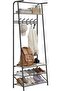 180cm Hall Tree | Entryway Organizer with Hooks for Coats, Bags | Storage for Shoes | with En - 7