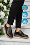 Black Genuine Leather Women's Casual Shoes 2005 Z