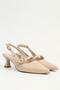 Beige Women's Heeled Shoes Pc-55736