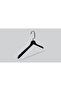 Wooden (Black Nickel Hook) Clothes, Shirts, Blouses Hanger Black Color 4 Pieces - 4