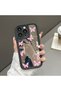 iPhone 15 Plus Compatible Mirrored Butterfly Themed Phone Case, Camera Protected, Stylish Design - 3