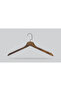Wooden (Black Nickel Hook) Clothes, Shirts, Blouses Hanger Walnut Color 4 Pieces - 3