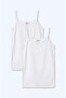 Girl's 2-Piece 100% Cotton Undershirt 7219 Gray Melange Color