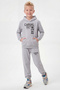 Hooded Kangaroo Pocket Casual Wear Print Detailed Boys' Tracksuit Set - 2
