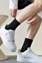 8 Pairs Unisex Cotton Plain Black and White College Socks - 4