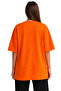 Orange Oversize T-Shirt Unisex 100% Cotton Original Text Printed Basic Loose Men's Women's T-Shirt - 4
