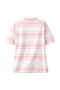 Women's Pink Striped Basic T-Shirt 100% Cotton Comfortable Fit Summer Premium Style - 2