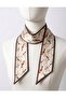 Bird Patterned Cream Scarf - Multi-Purpose, Elegant Accessory for Bag, Neck, and Wrist Use