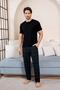 Men's Dad Dowry Modal Fabric Six-Pocket Short Sleeve Fit Collar Buttoned Cotton Pajama Set