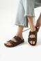 Brown Summer Women's Double Buckle Soft and Comfortable Slippers - 2