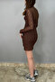 Women's Mock Neck Lined Lace Dress - 5