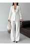Belden Pleated Jacket and Wide-Let Pants Suit - 6