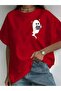 Women's Cute Ghost Printed Oversize T-Shirt